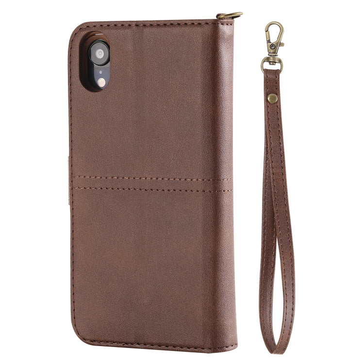 For iPhone XR Multifunctional Detachable Magnetic Horizontal Flip Leather Case with Card Slots & Holder & Wallet & Photo Frame