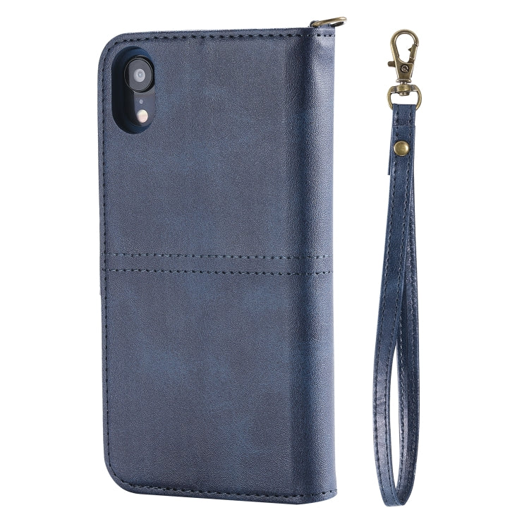 For iPhone XR Multifunctional Detachable Magnetic Horizontal Flip Leather Case with Card Slots & Holder & Wallet & Photo Frame