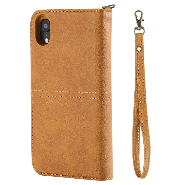 For iPhone XR Multifunctional Detachable Magnetic Horizontal Flip Leather Case with Card Slots & Holder & Wallet & Photo Frame