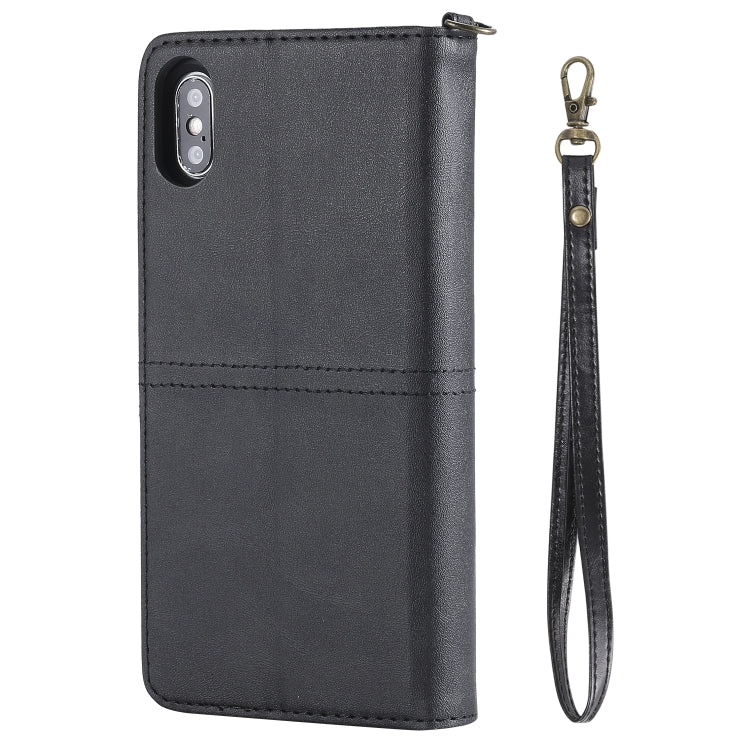 For iPhone XS Max Multifunctional Detachable Magnetic Horizontal Flip Leather Case with Card Slots & Holder & Wallet & Photo Frame
