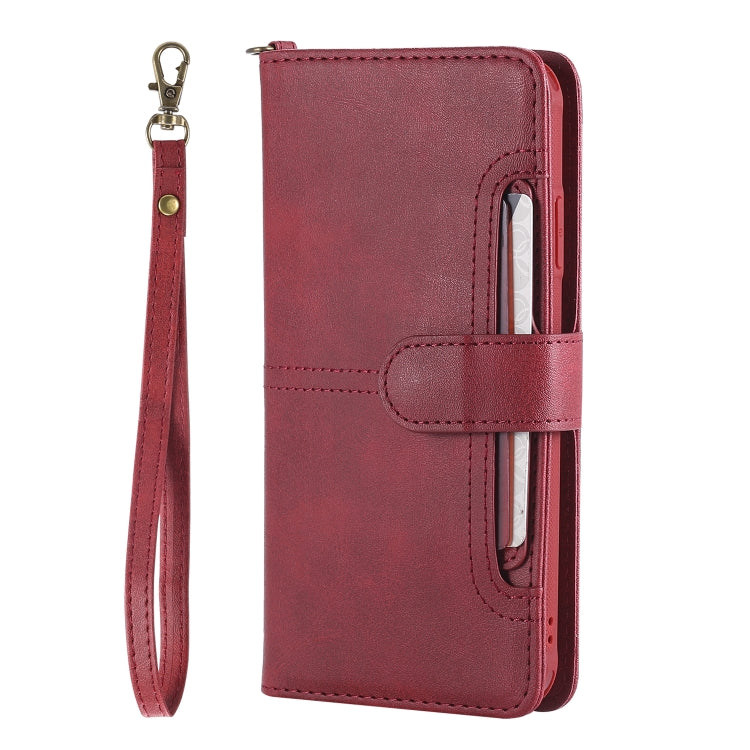 For iPhone XS Max Multifunctional Detachable Magnetic Horizontal Flip Leather Case with Card Slots & Holder & Wallet & Photo Frame