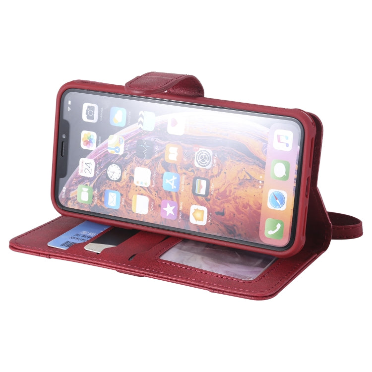 For iPhone XS Max Multifunctional Detachable Magnetic Horizontal Flip Leather Case with Card Slots & Holder & Wallet & Photo Frame