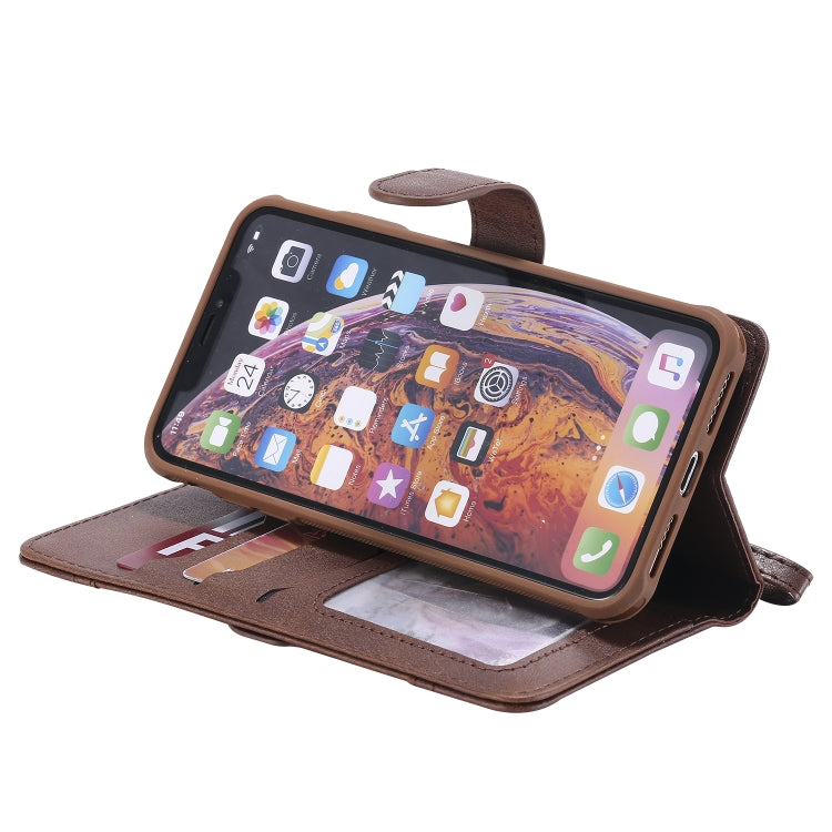 For iPhone XS Max Multifunctional Detachable Magnetic Horizontal Flip Leather Case with Card Slots & Holder & Wallet & Photo Frame
