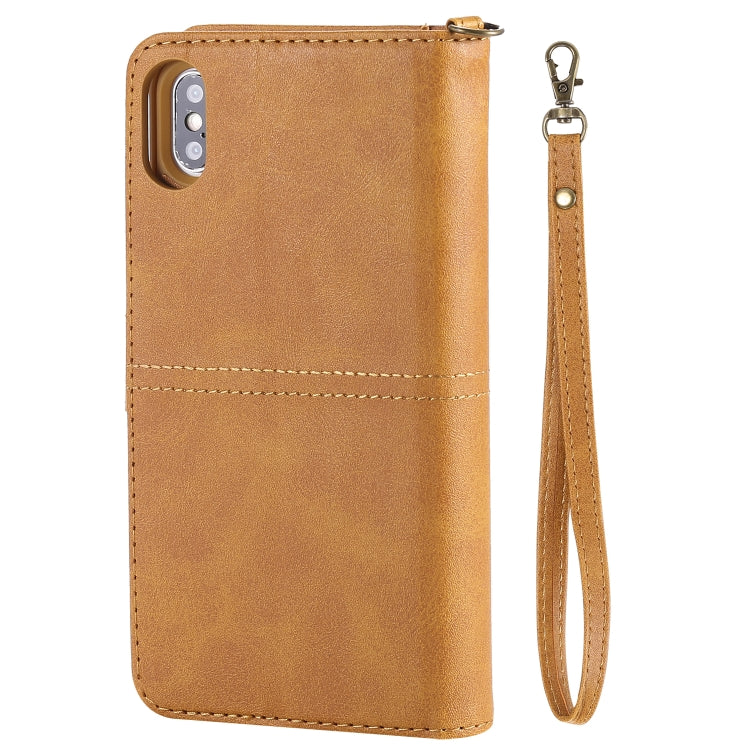 For iPhone XS Max Multifunctional Detachable Magnetic Horizontal Flip Leather Case with Card Slots & Holder & Wallet & Photo Frame