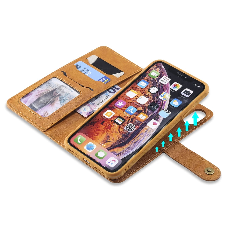 For iPhone XS Max Multifunctional Detachable Magnetic Horizontal Flip Leather Case with Card Slots & Holder & Wallet & Photo Frame