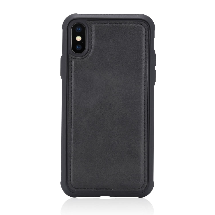 For iPhone X / XS Multifunctional Detachable Magnetic Horizontal Flip Leather Case with Card Slots & Holder & Wallet & Photo Frame
