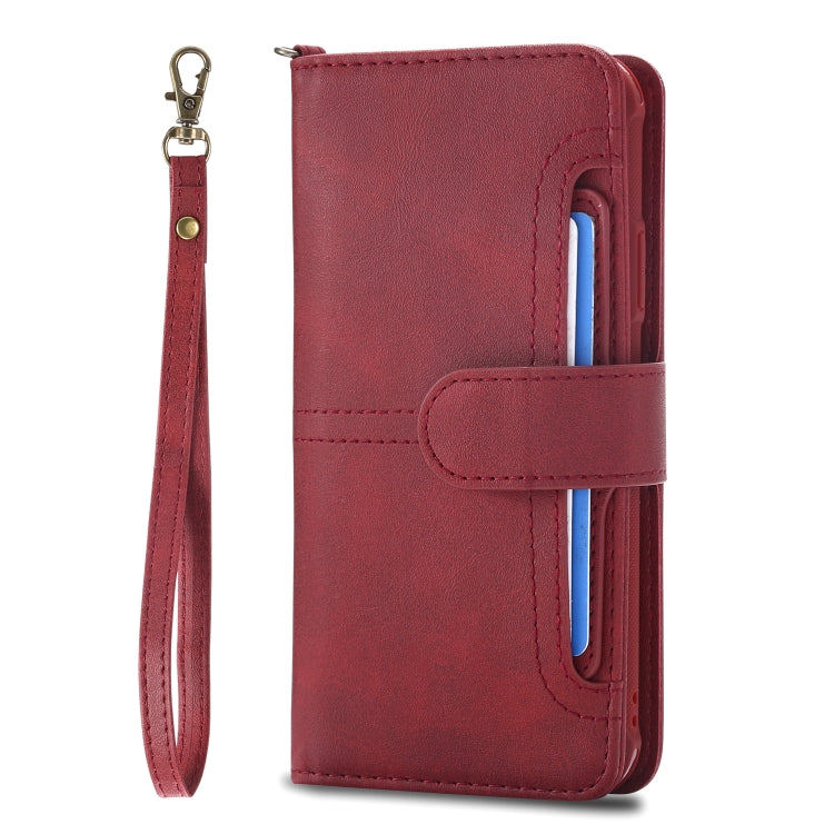 For iPhone X / XS Multifunctional Detachable Magnetic Horizontal Flip Leather Case with Card Slots & Holder & Wallet & Photo Frame
