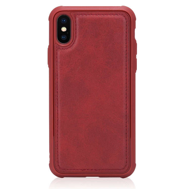 For iPhone X / XS Multifunctional Detachable Magnetic Horizontal Flip Leather Case with Card Slots & Holder & Wallet & Photo Frame