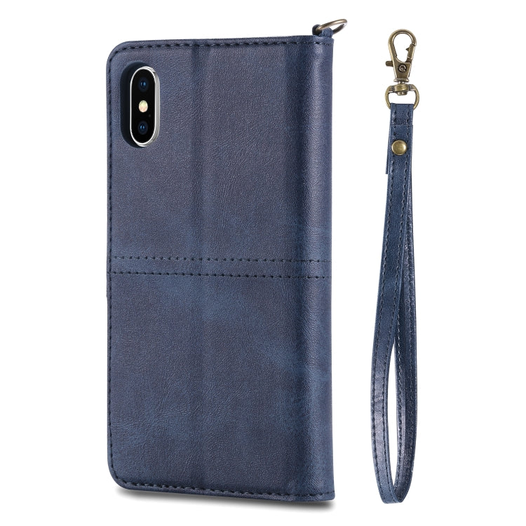 For iPhone X / XS Multifunctional Detachable Magnetic Horizontal Flip Leather Case with Card Slots & Holder & Wallet & Photo Frame