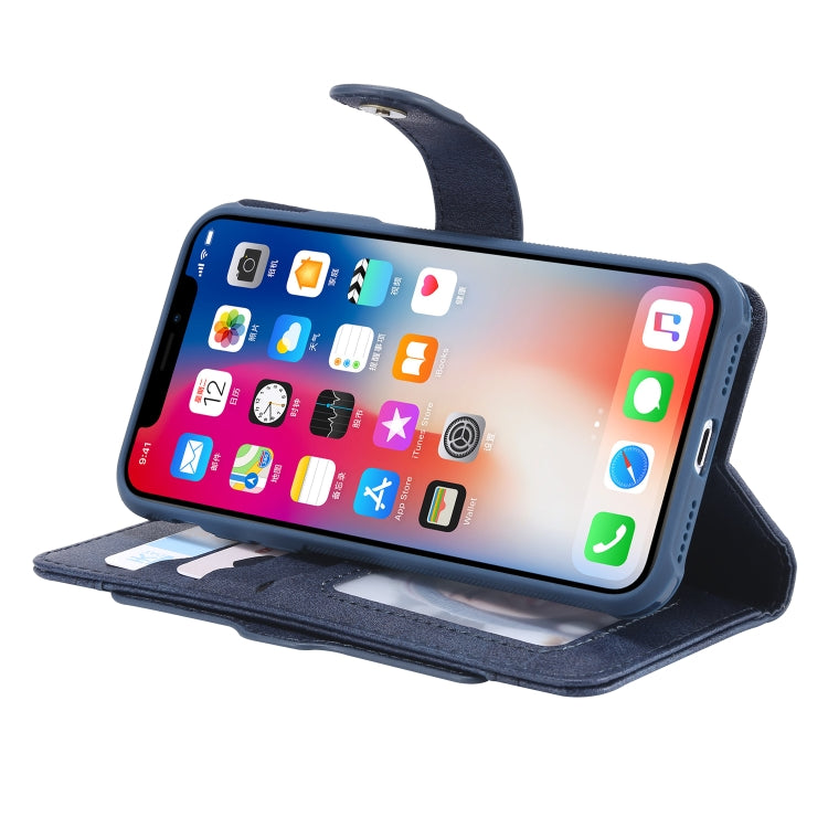 For iPhone X / XS Multifunctional Detachable Magnetic Horizontal Flip Leather Case with Card Slots & Holder & Wallet & Photo Frame