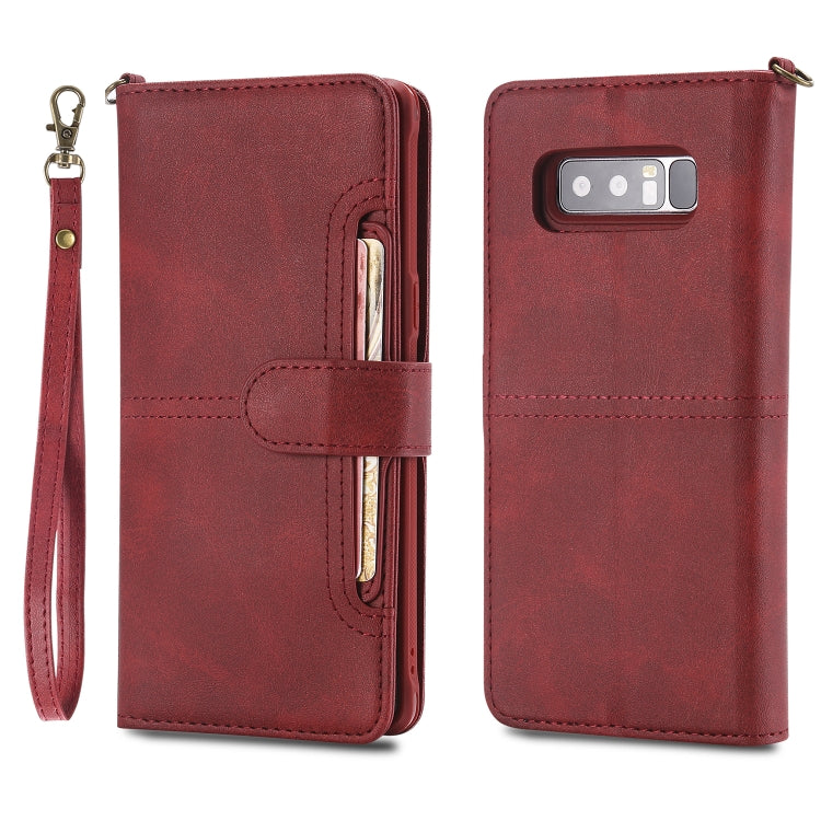 For Galaxy Note 8 Multifunctional Detachable Magnetic Horizontal Flip Leather Case with Card Slots & Holder & Wallet & Photo Frame