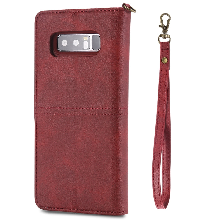 For Galaxy Note 8 Multifunctional Detachable Magnetic Horizontal Flip Leather Case with Card Slots & Holder & Wallet & Photo Frame