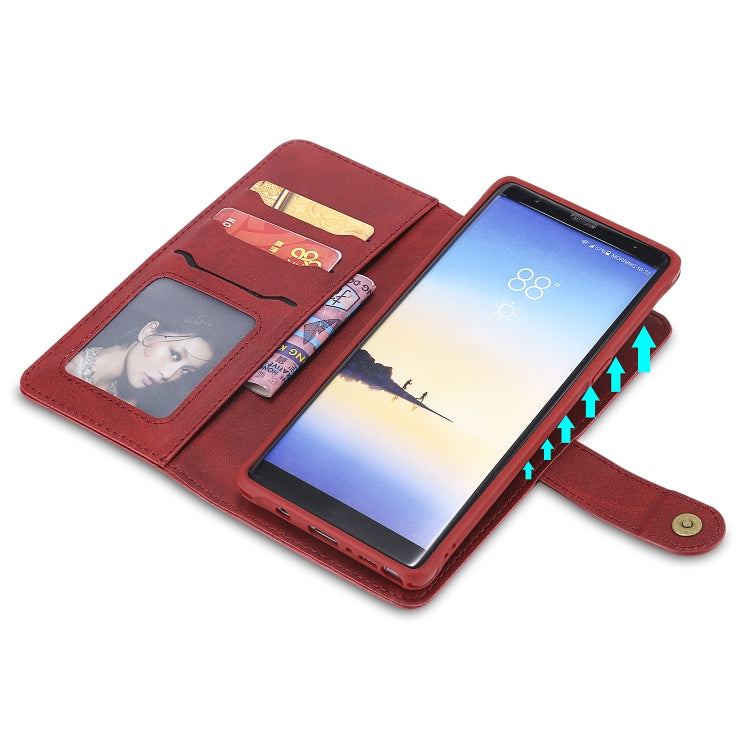 For Galaxy Note 8 Multifunctional Detachable Magnetic Horizontal Flip Leather Case with Card Slots & Holder & Wallet & Photo Frame
