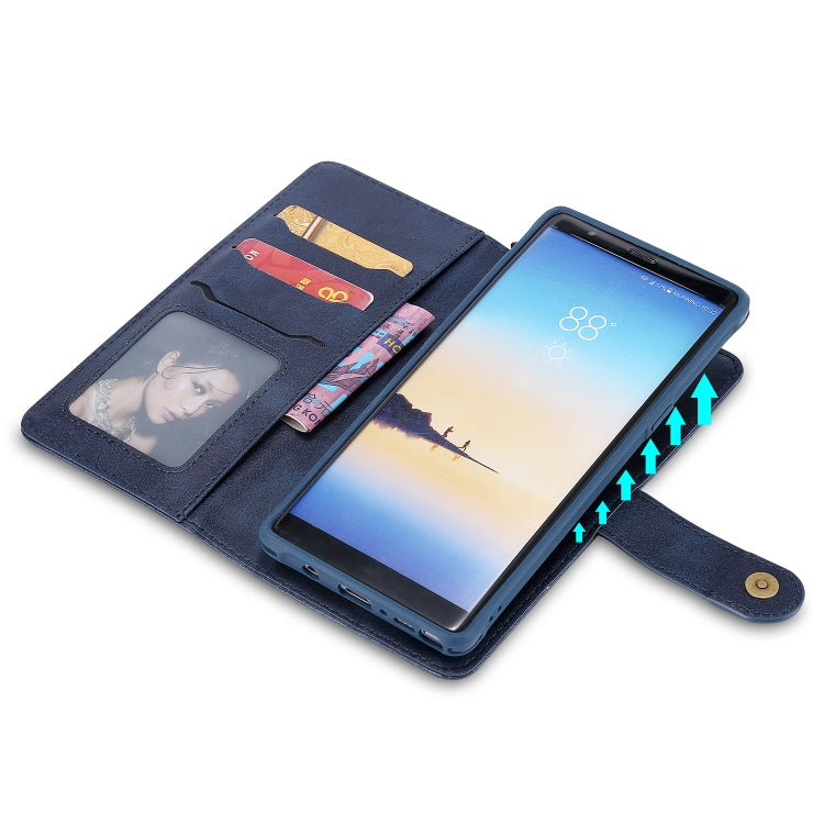 For Galaxy Note 8 Multifunctional Detachable Magnetic Horizontal Flip Leather Case with Card Slots & Holder & Wallet & Photo Frame