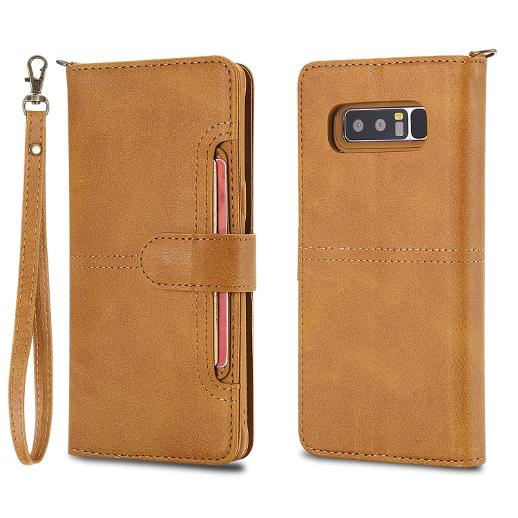 For Galaxy Note 8 Multifunctional Detachable Magnetic Horizontal Flip Leather Case with Card Slots & Holder & Wallet & Photo Frame