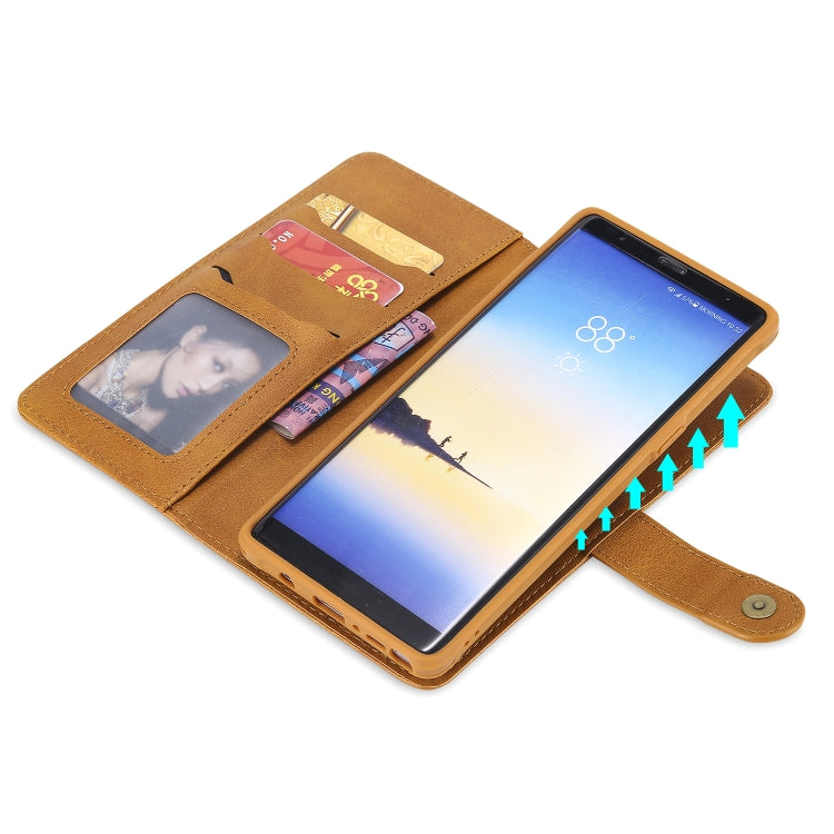 For Galaxy Note 8 Multifunctional Detachable Magnetic Horizontal Flip Leather Case with Card Slots & Holder & Wallet & Photo Frame