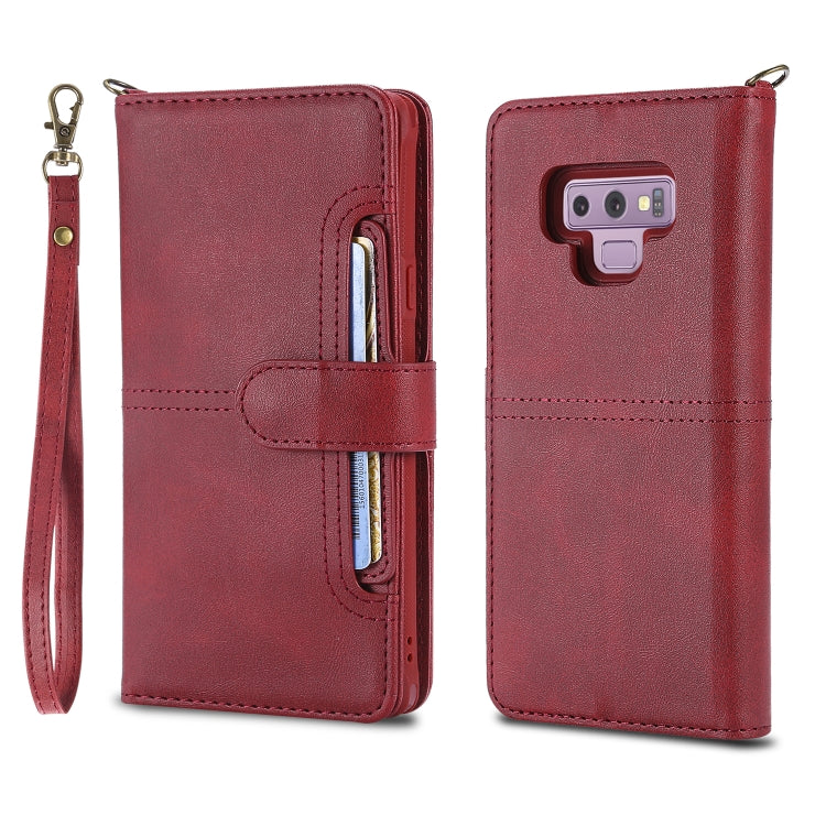 For Galaxy Note 9 Multifunctional Detachable Magnetic Horizontal Flip Leather Case with Card Slots & Holder & Wallet & Photo Frame