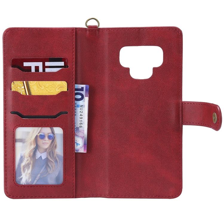 For Galaxy Note 9 Multifunctional Detachable Magnetic Horizontal Flip Leather Case with Card Slots & Holder & Wallet & Photo Frame
