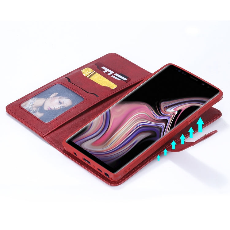 For Galaxy Note 9 Multifunctional Detachable Magnetic Horizontal Flip Leather Case with Card Slots & Holder & Wallet & Photo Frame