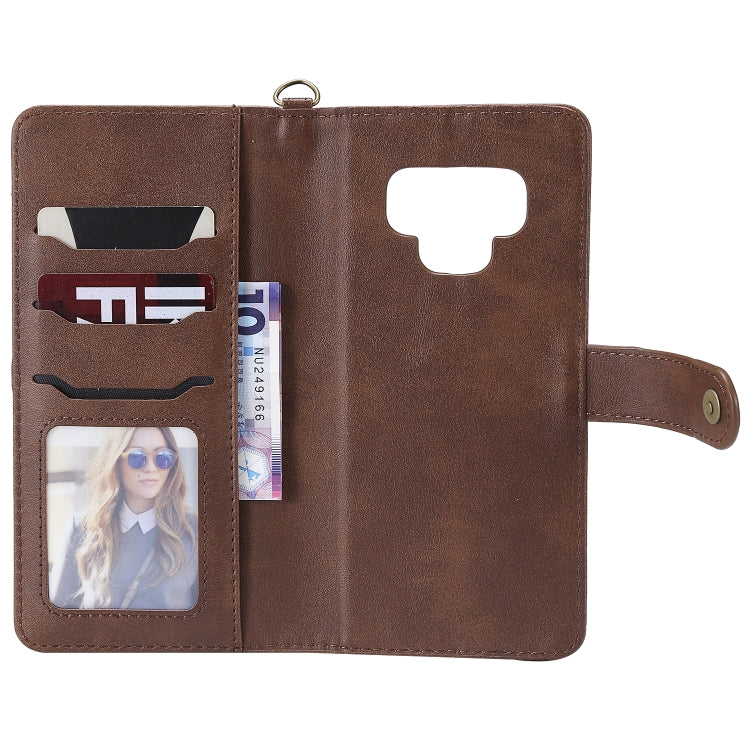 For Galaxy Note 9 Multifunctional Detachable Magnetic Horizontal Flip Leather Case with Card Slots & Holder & Wallet & Photo Frame