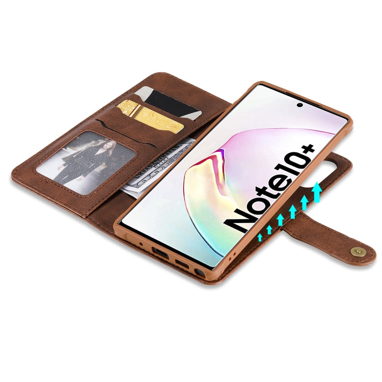 For Galaxy Note 10+ Multifunctional Detachable Magnetic Horizontal Flip Leather Case with Card Slots & Holder & Wallet & Photo Frame