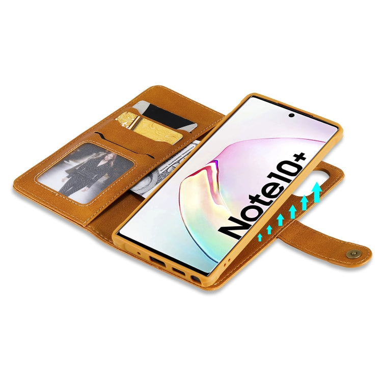 For Galaxy Note 10+ Multifunctional Detachable Magnetic Horizontal Flip Leather Case with Card Slots & Holder & Wallet & Photo Frame