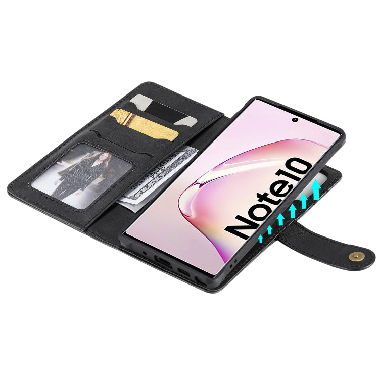 For Galaxy Note 10 Multifunctional Detachable Magnetic Horizontal Flip Leather Case with Card Slots & Holder & Wallet & Photo Frame