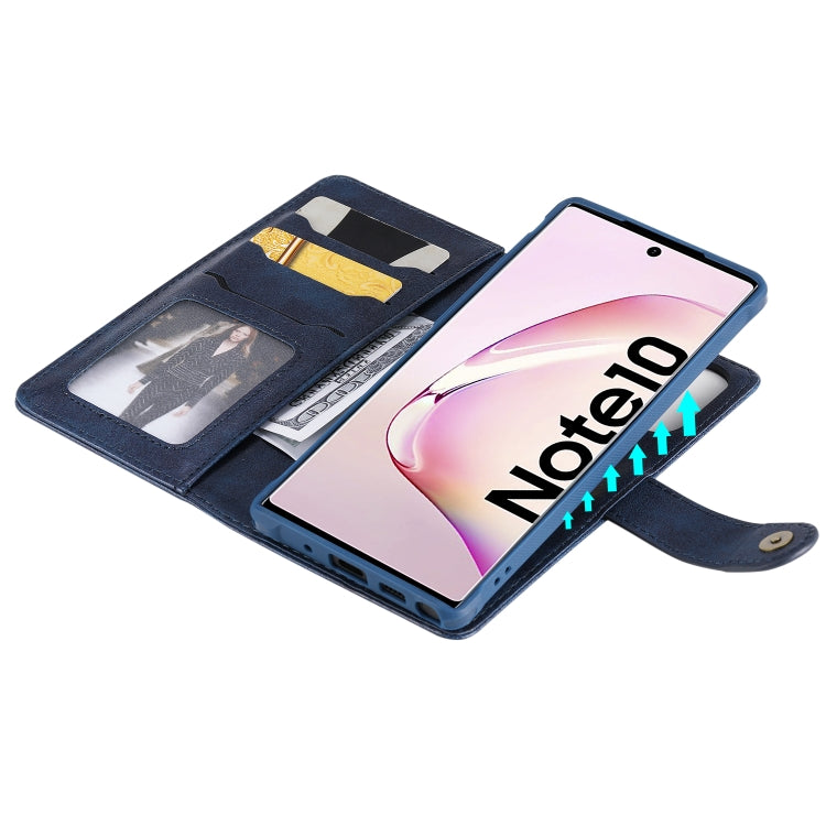 For Galaxy Note 10 Multifunctional Detachable Magnetic Horizontal Flip Leather Case with Card Slots & Holder & Wallet & Photo Frame
