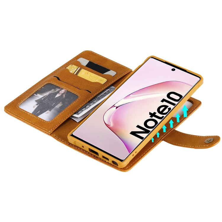 For Galaxy Note 10 Multifunctional Detachable Magnetic Horizontal Flip Leather Case with Card Slots & Holder & Wallet & Photo Frame