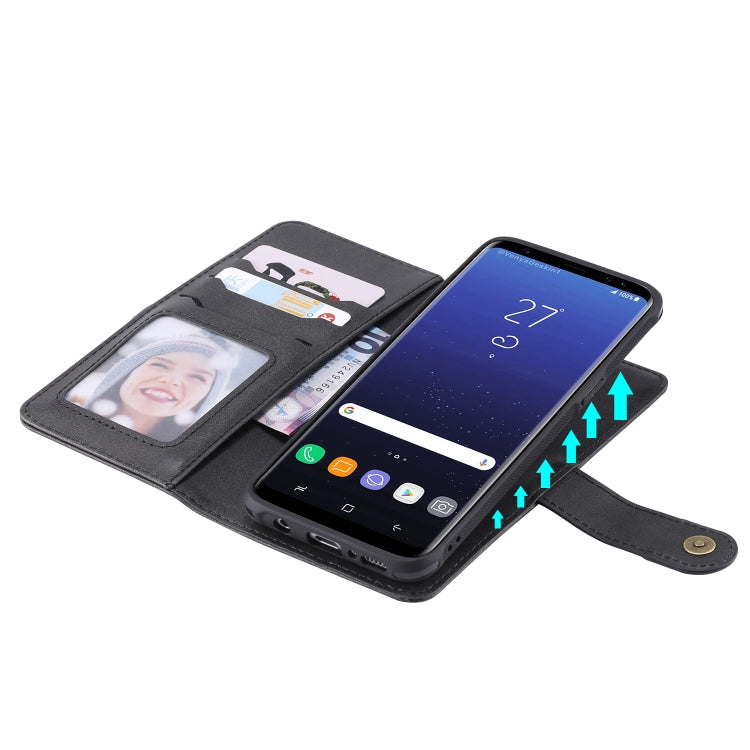 For Galaxy S8+ Multifunctional Detachable Magnetic Horizontal Flip Leather Case with Card Slots & Holder & Wallet & Photo Frame