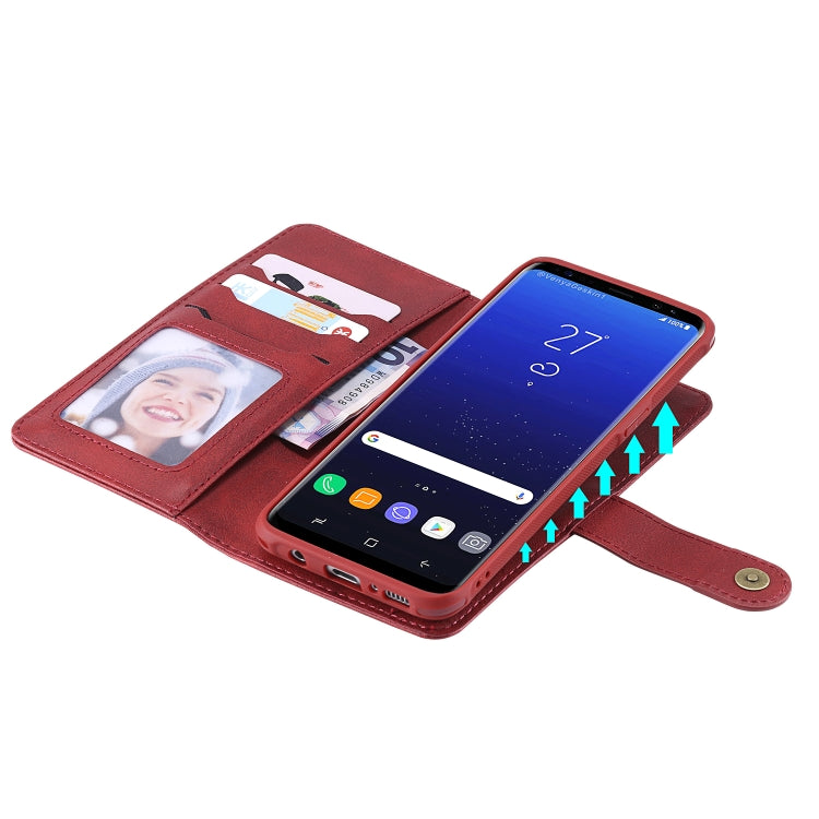 For Galaxy S8+ Multifunctional Detachable Magnetic Horizontal Flip Leather Case with Card Slots & Holder & Wallet & Photo Frame