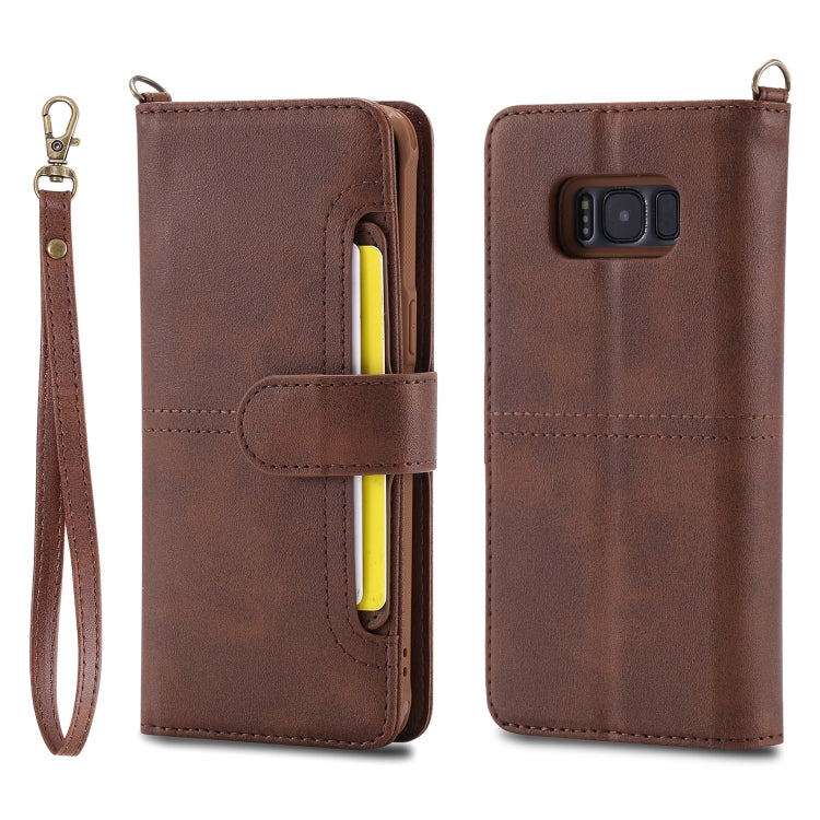 For Galaxy S8+ Multifunctional Detachable Magnetic Horizontal Flip Leather Case with Card Slots & Holder & Wallet & Photo Frame