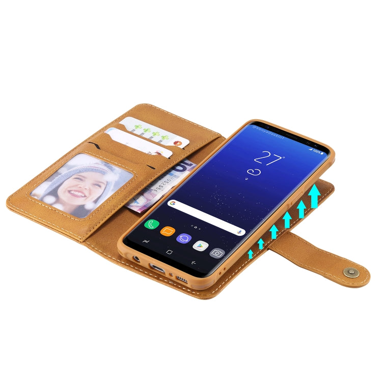 For Galaxy S8+ Multifunctional Detachable Magnetic Horizontal Flip Leather Case with Card Slots & Holder & Wallet & Photo Frame