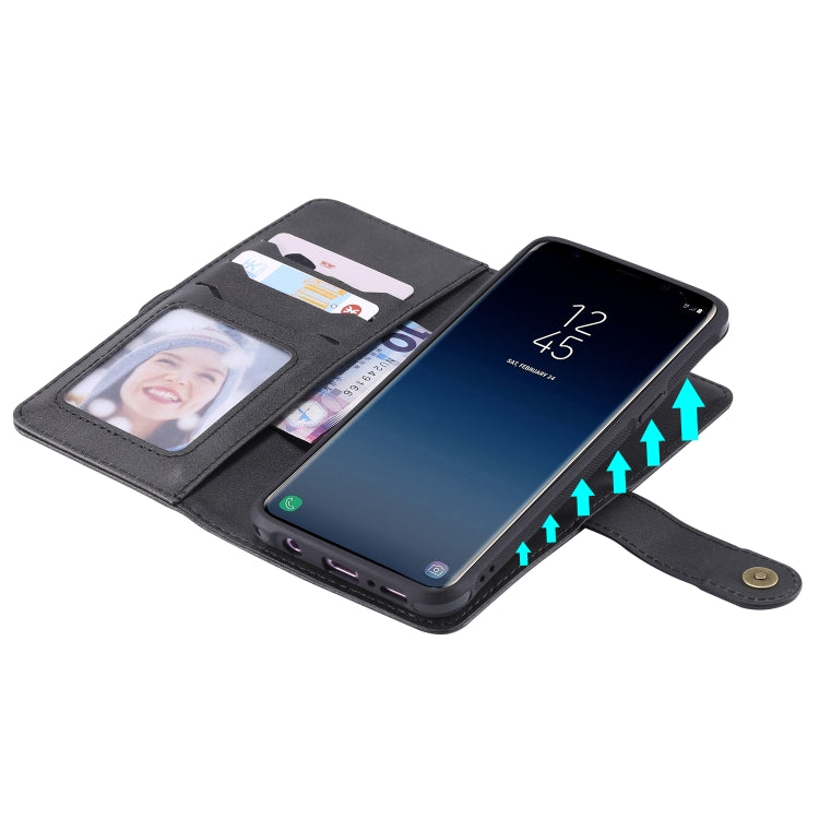 For Galaxy S9 Multifunctional Detachable Magnetic Horizontal Flip Leather Case with Card Slots & Holder & Wallet & Photo Frame