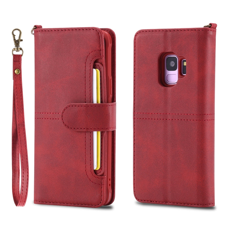For Galaxy S9 Multifunctional Detachable Magnetic Horizontal Flip Leather Case with Card Slots & Holder & Wallet & Photo Frame