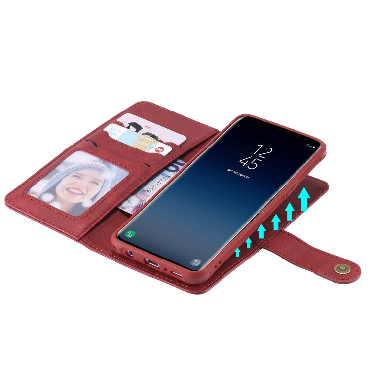 For Galaxy S9 Multifunctional Detachable Magnetic Horizontal Flip Leather Case with Card Slots & Holder & Wallet & Photo Frame