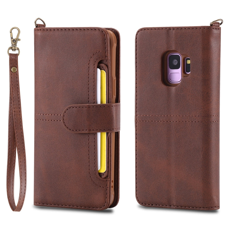 For Galaxy S9 Multifunctional Detachable Magnetic Horizontal Flip Leather Case with Card Slots & Holder & Wallet & Photo Frame