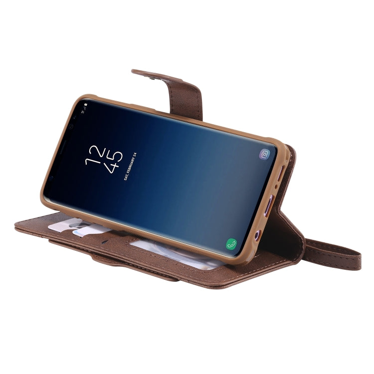 For Galaxy S9 Multifunctional Detachable Magnetic Horizontal Flip Leather Case with Card Slots & Holder & Wallet & Photo Frame