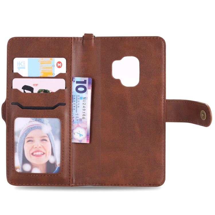 For Galaxy S9 Multifunctional Detachable Magnetic Horizontal Flip Leather Case with Card Slots & Holder & Wallet & Photo Frame