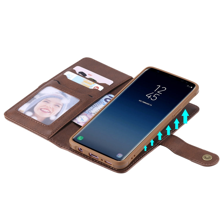 For Galaxy S9 Multifunctional Detachable Magnetic Horizontal Flip Leather Case with Card Slots & Holder & Wallet & Photo Frame
