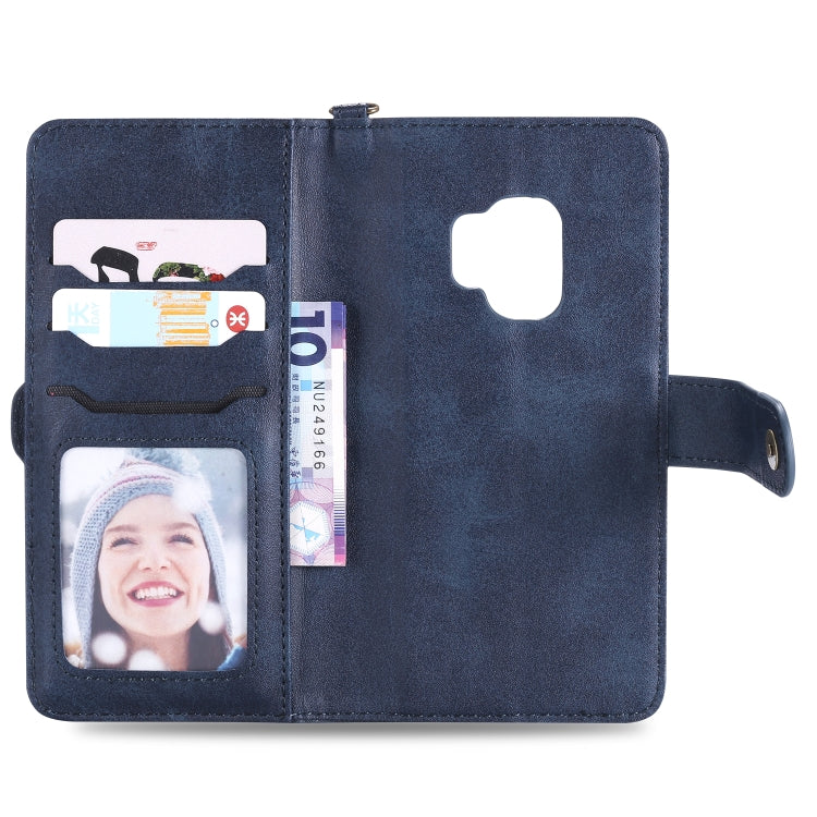 For Galaxy S9 Multifunctional Detachable Magnetic Horizontal Flip Leather Case with Card Slots & Holder & Wallet & Photo Frame