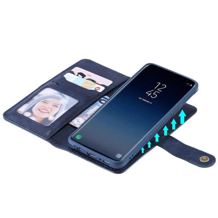 For Galaxy S9 Multifunctional Detachable Magnetic Horizontal Flip Leather Case with Card Slots & Holder & Wallet & Photo Frame