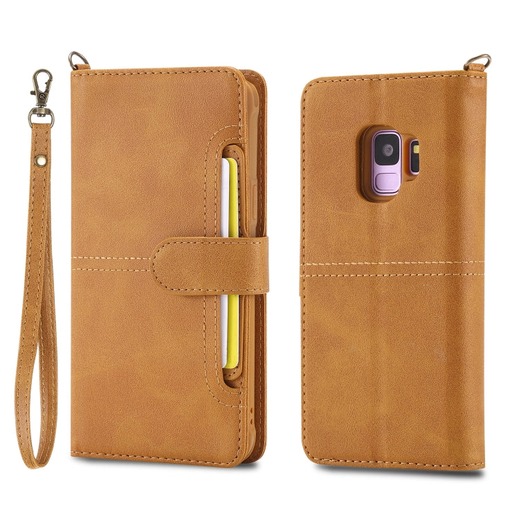 For Galaxy S9 Multifunctional Detachable Magnetic Horizontal Flip Leather Case with Card Slots & Holder & Wallet & Photo Frame