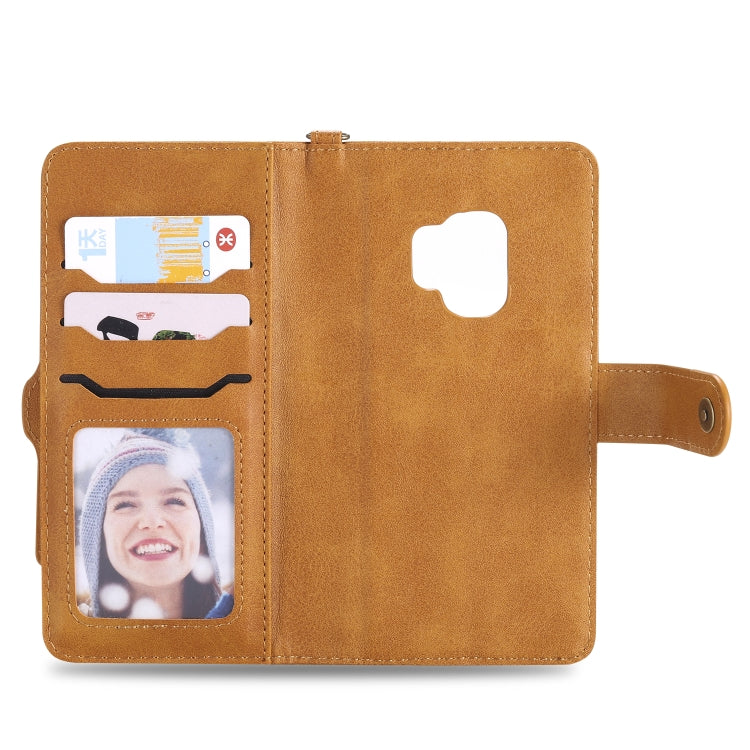 For Galaxy S9 Multifunctional Detachable Magnetic Horizontal Flip Leather Case with Card Slots & Holder & Wallet & Photo Frame