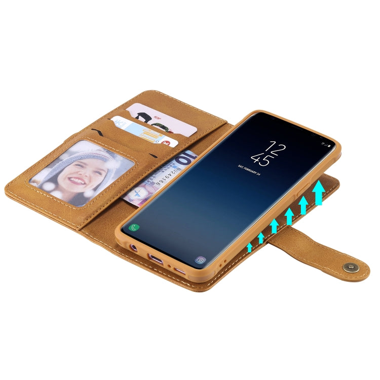 For Galaxy S9 Multifunctional Detachable Magnetic Horizontal Flip Leather Case with Card Slots & Holder & Wallet & Photo Frame