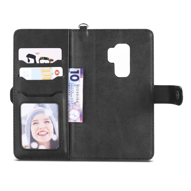 For Galaxy S9+ Multifunctional Detachable Magnetic Horizontal Flip Leather Case with Card Slots & Holder & Wallet & Photo Frame