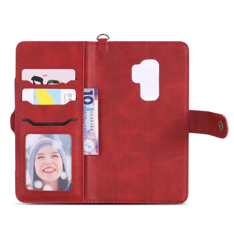 For Galaxy S9+ Multifunctional Detachable Magnetic Horizontal Flip Leather Case with Card Slots & Holder & Wallet & Photo Frame