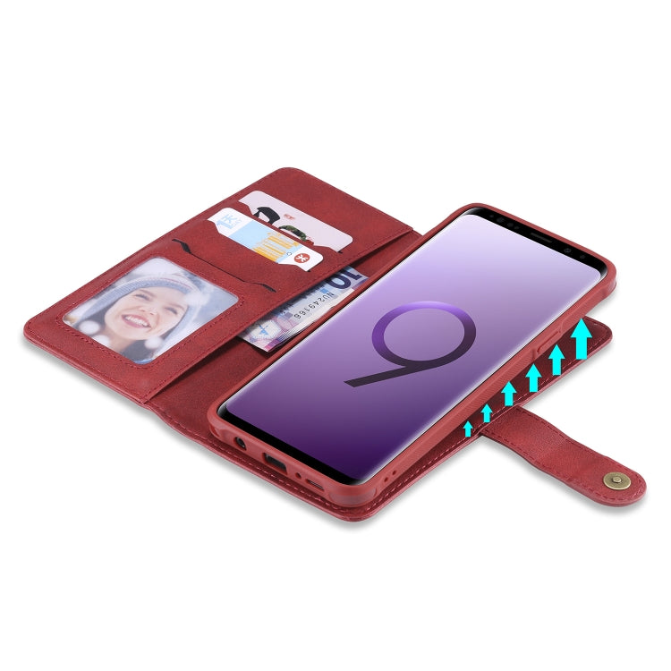 For Galaxy S9+ Multifunctional Detachable Magnetic Horizontal Flip Leather Case with Card Slots & Holder & Wallet & Photo Frame
