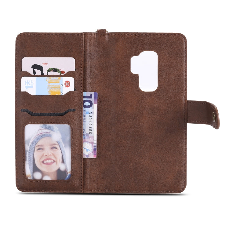 For Galaxy S9+ Multifunctional Detachable Magnetic Horizontal Flip Leather Case with Card Slots & Holder & Wallet & Photo Frame