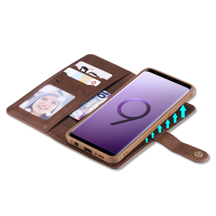 For Galaxy S9+ Multifunctional Detachable Magnetic Horizontal Flip Leather Case with Card Slots & Holder & Wallet & Photo Frame